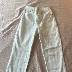 Abercrombie Curve Love White Ultra High Rise Jeans